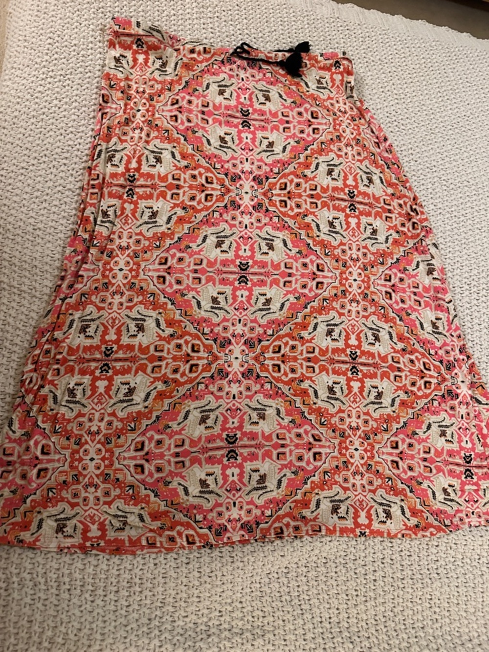 Lilly Pulitzer Pink and Coral Printed Midi Skirt